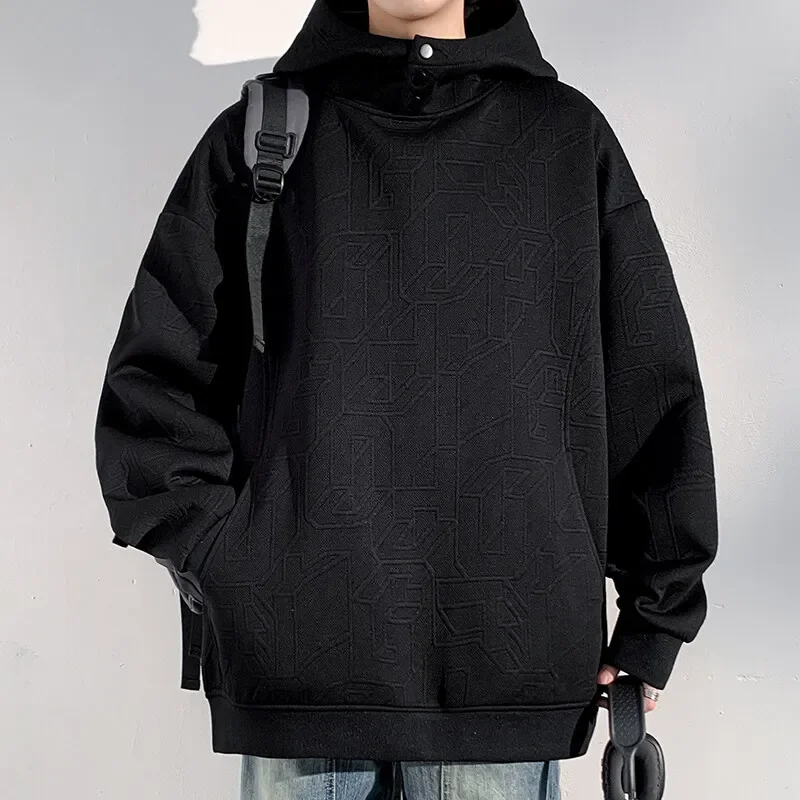LIBIELIY Spring Men's Hooded Hoodies Solid Fashion Streetwear Outwear Male Casual Hip Hop Hooded Sweatshirt Loose Pull Hoodie P