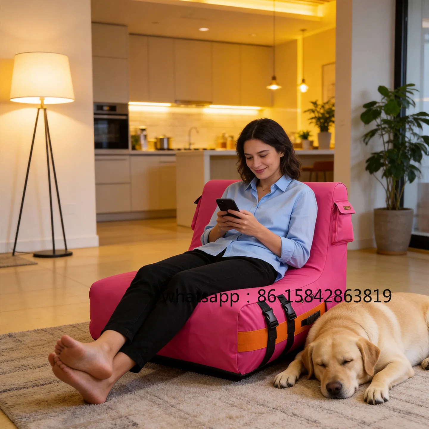 Indoor Automatic Inflatable Lazy Sofa Outdoor Single, Camping Sofa Cloud Seat Series