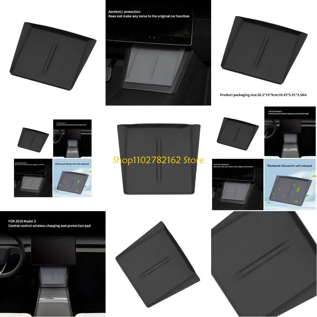 

547B Center Console Wireless Charging Cushion Pad Fit Silicone Mat for