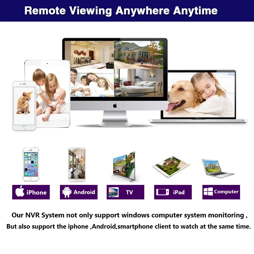 Tuya 8MP H.265 POE NVR مسجل فيديو 8CH 8MP الحياة الذكية كشف الإنسان 4K CCTV شبكة مراقبة الأمن مسجل 4CH P2P