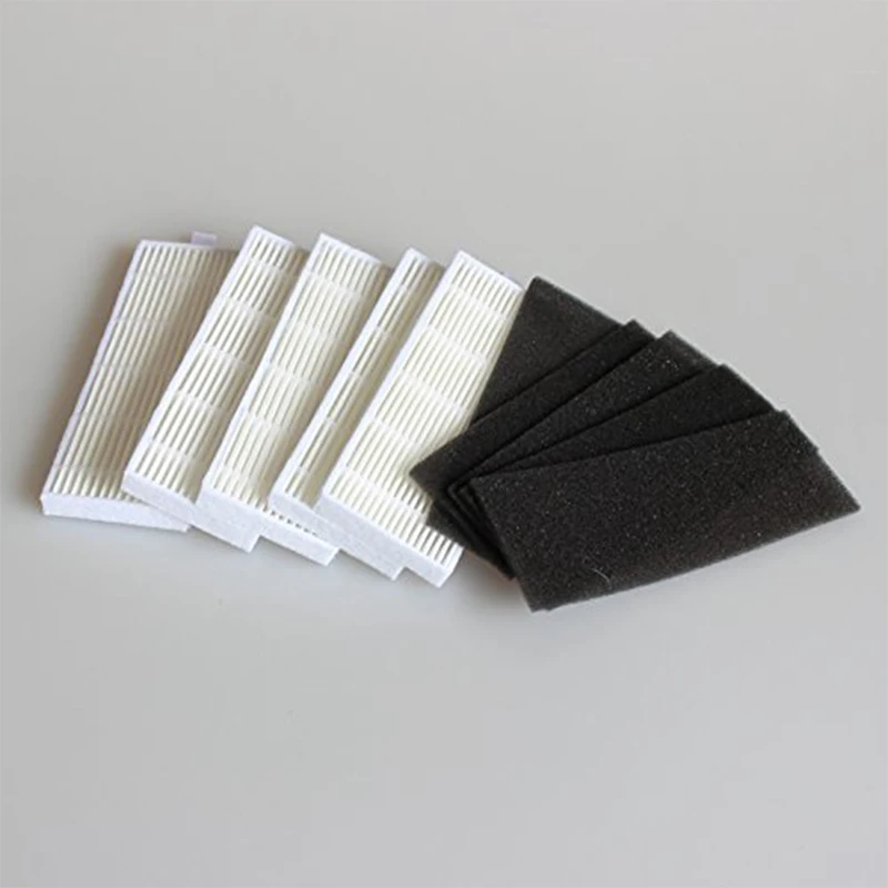 NEW 5Pcs Sponge + 5Pcs Hepa Filter For Replacement Chuwi Ilife A4 Robot Vacuum Cleaner