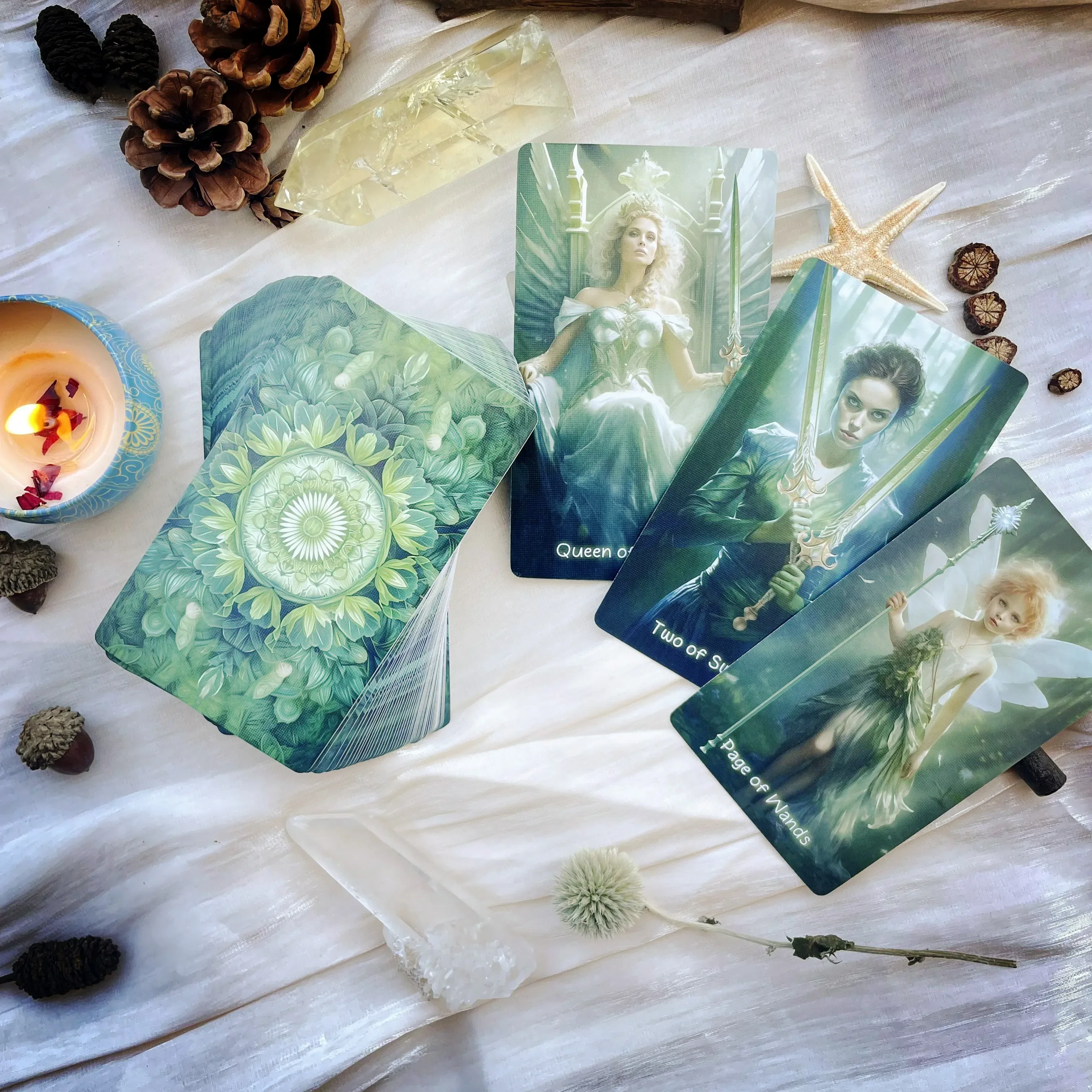 Nuevo Rider Waite- baraja de oráculos de Tarot para principiantes, 78 cartas de Tarot de bosque profesionales originales, regalo para mujeres rusos y españoles