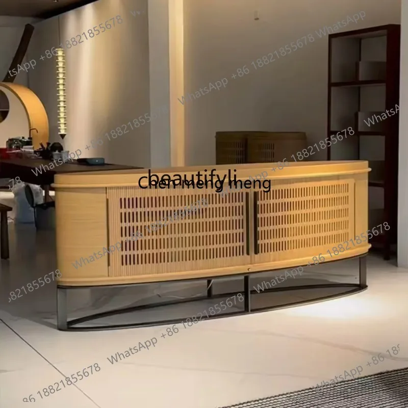 LHY26 ss New style NNModern simple hand-pulled sliding wooden cabinet Italian light luxury display high value side cabinet ss 86