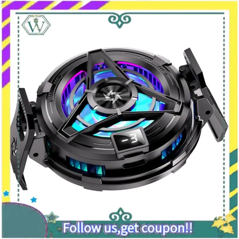 NEW SL17 Mobile Phone Fan Radiator Game Console Radiator For IOS/Android With Back Clip With Digital Display