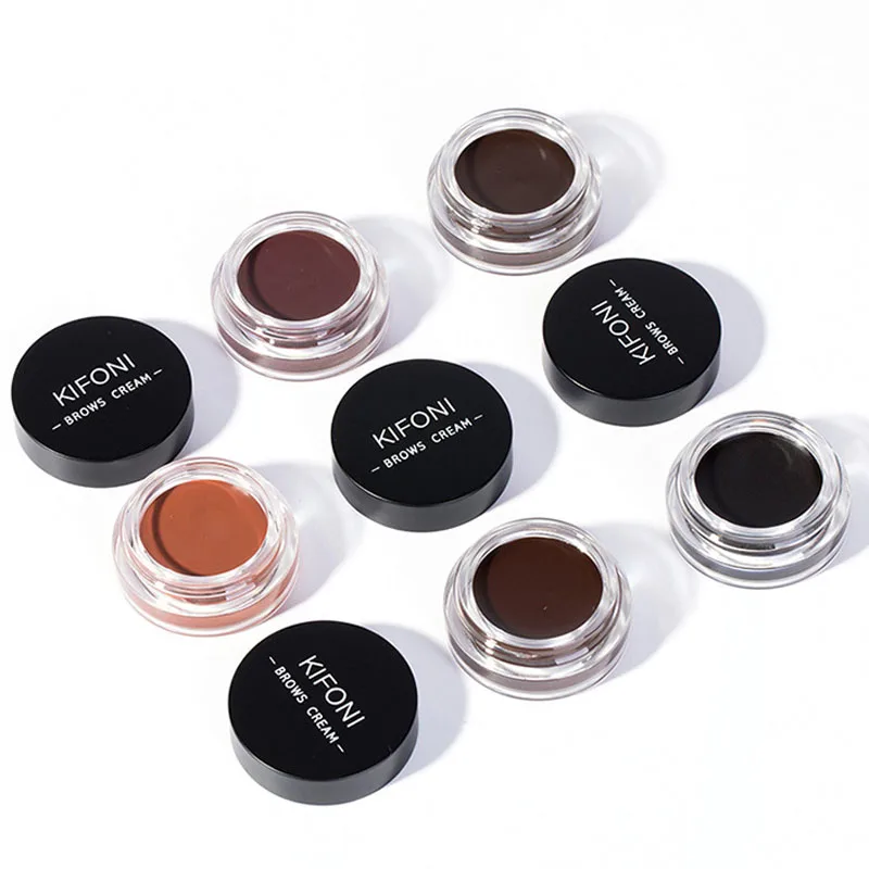 กันน้ำ Eyebrow Enhancers ครีม5สียาวนานธรรมชาติ Quick-Drying Eyebrow ครีมแปรงครีม