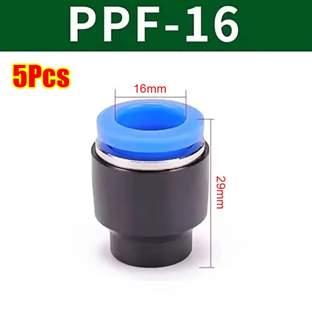 

5Pcs Durable PPF Pneumatic Connector Plastic 4/6/8/10/12/14/16mm Air Hose Sealing Connector Pipe Plug Pipe Fitting