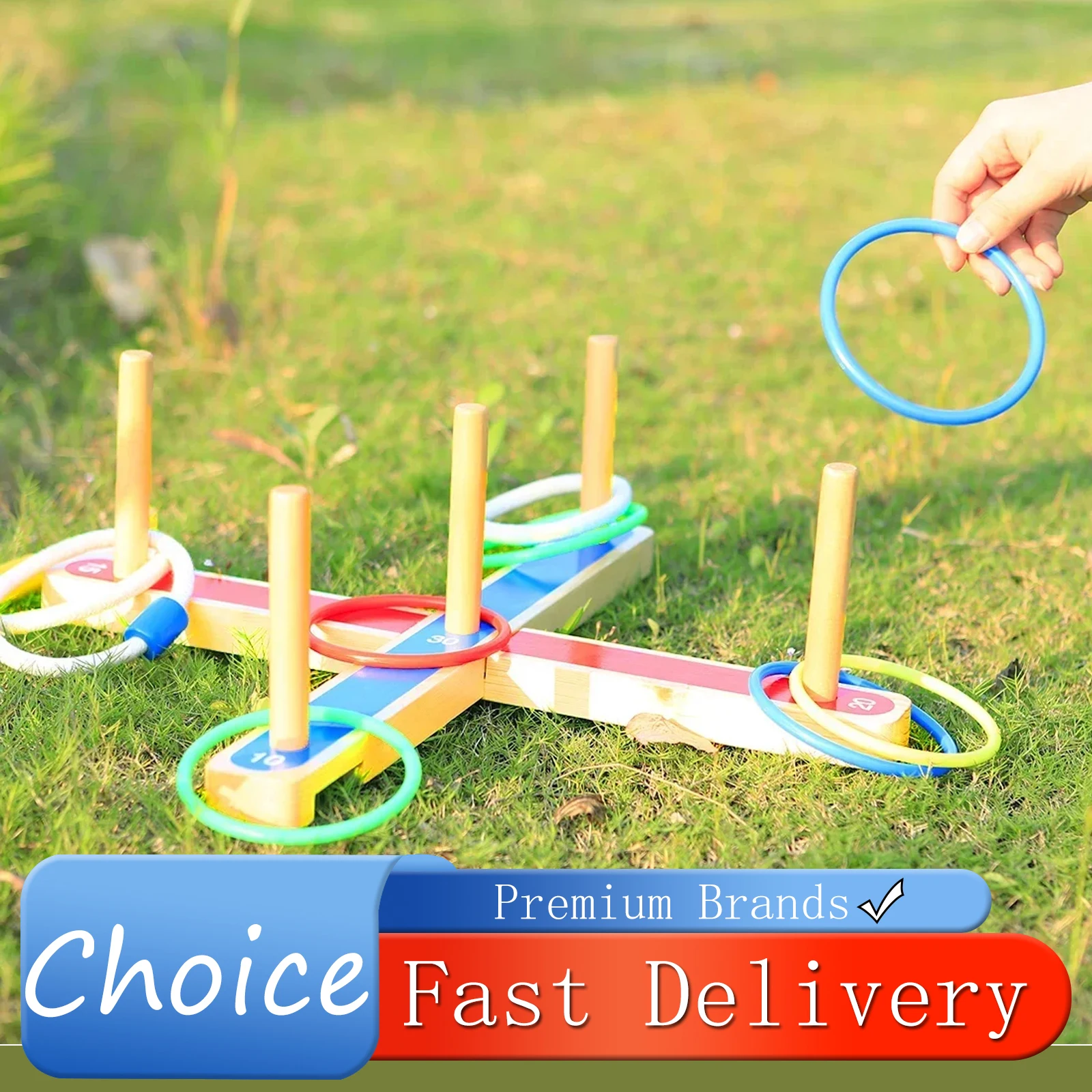 

IRIN Orff Outdoor Game Hoop Ring Toss Quoits Cross Garden For Children Gift Plastic Ring Throwing Ferrule Funny Kids Sport