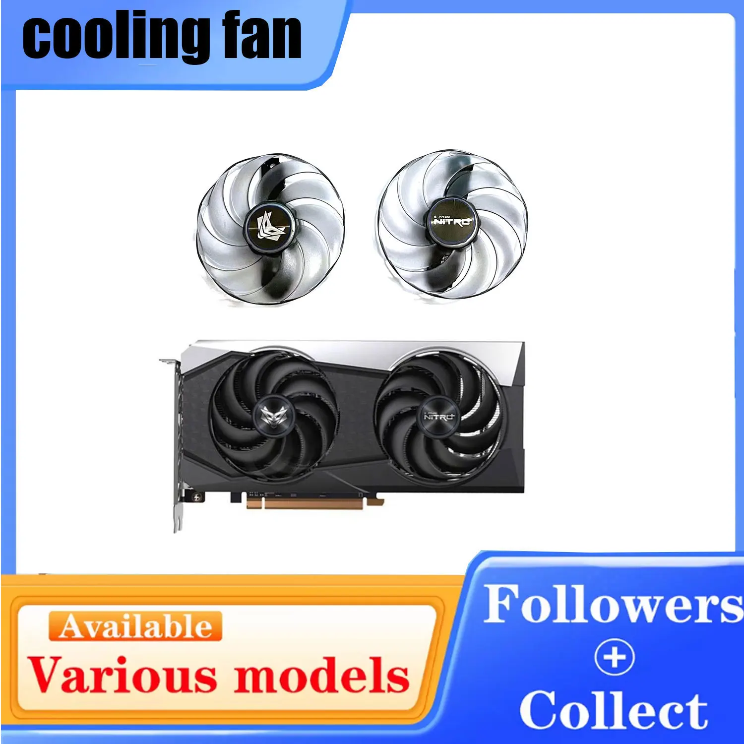 New DIY Cooler Fan FDC10H12D9-C 6 PIN 87MM for Sapphire Nitro+ AMD Radeon RX 6600 XT Graphics Card