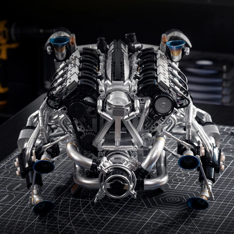 

2773 шт. MOC, технический двигатель летучей мыши, строительные блоки, сборка 8-цилиндрового двигателя, кирпичи, модель игрушки для детей, подарок на день рождения