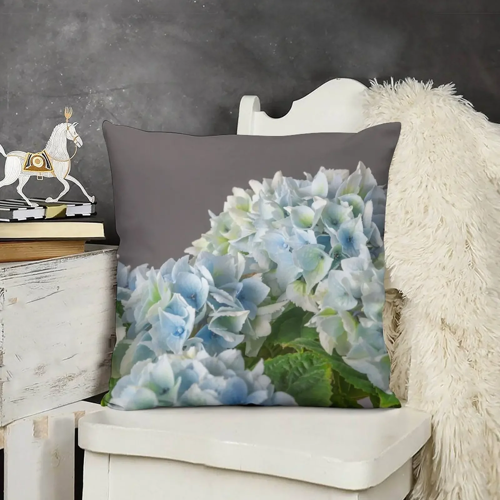 

Blue hydrangea in macro Throw Pillow Christmas Pillowcase Decorative Cushion Cover sleeping pillows luxury sofa pillows pillow