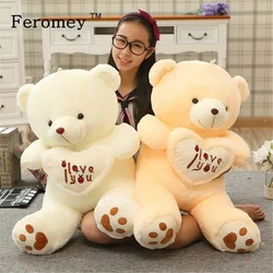 Big Size 50cm I Love You Teddy Bear Stuffed Plush Doll Holding LOVE Heart Plush Teddy Bear Cartoon Soft Stuffed Doll Kids Toy