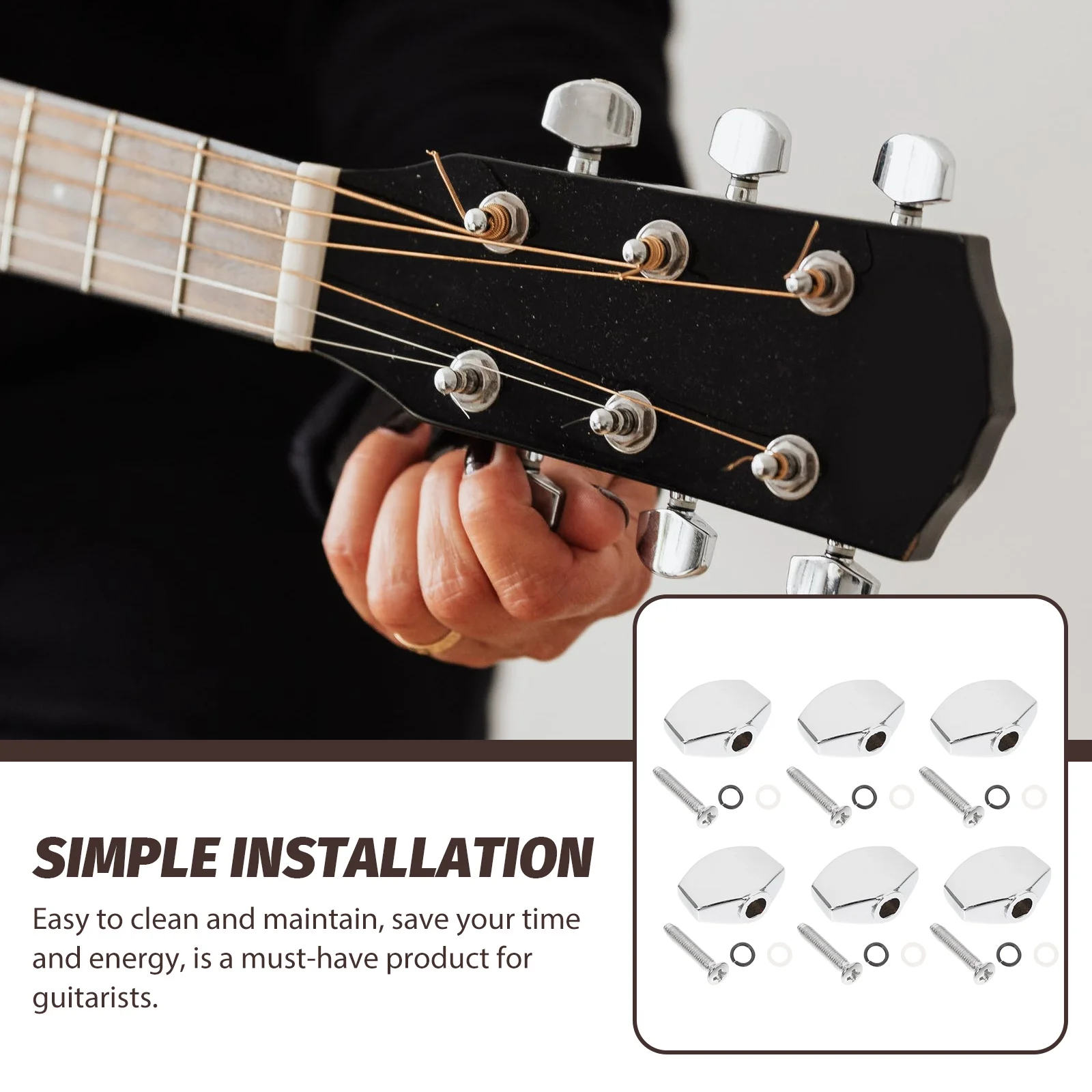 

Metal Tuner Handles Tuners for Musical Instruments Folk Tuning Holder Guitar Acoustic Accessories Guitars Alloy Caps