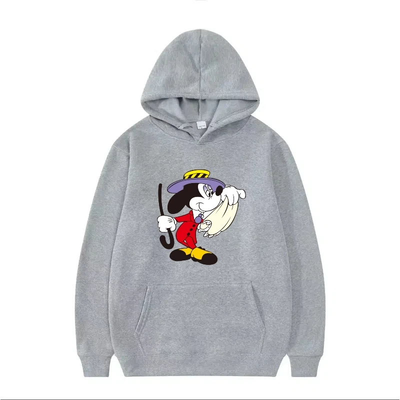 Disney Mickey Mouse Kawaii Fashion Men Woman  Casual Versatile Loose Comfortable Hoodies Spring Autumn Fleece Vintage Pullovers