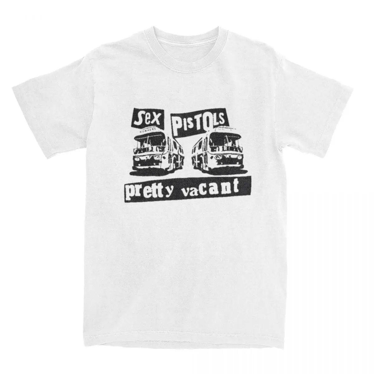 Pretty Vacant Sex Pistols Music Band Accessories Shirt for Men Women Punk Novelty Pure Cotton T Shirt Crew Neck Short Sleeve