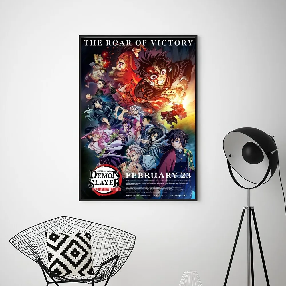 Anime D-Demon Slayer Kimetsu No Yaiba To the Hashira Training  Poster Prints Wall Pictures Living Room Home Decoration Small