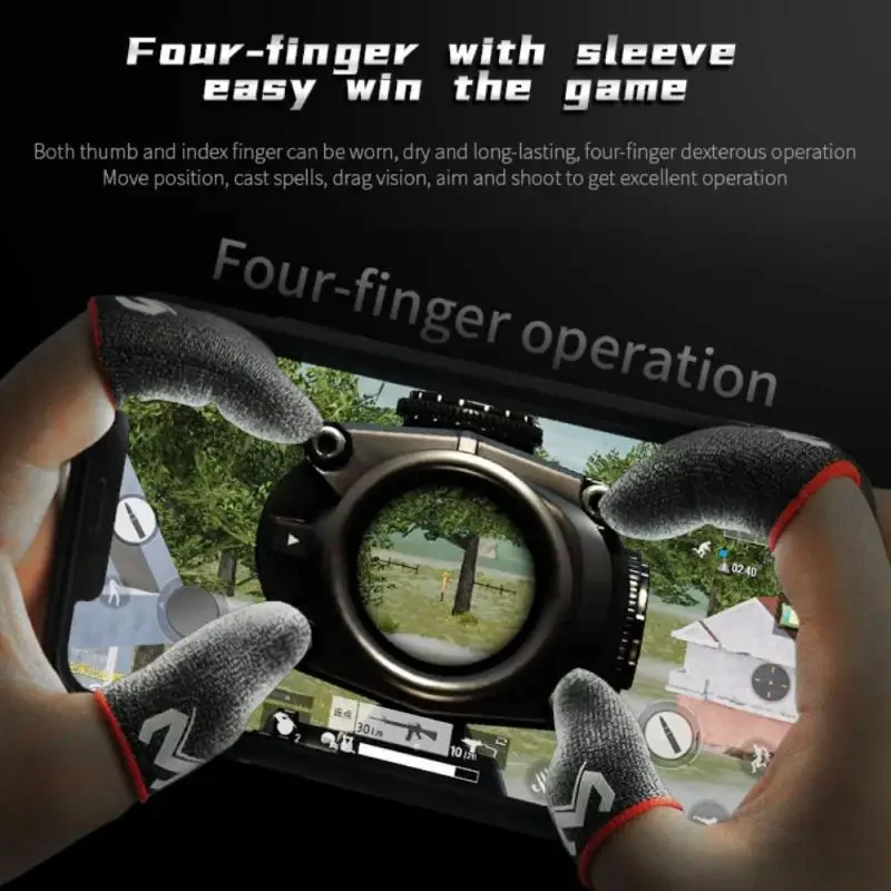 Mobile Game Fingertip Gloves For PUBG Gamer Sweatproof Anti-slip Touch Screen Finger Sleeve Breathable Gaming Finger