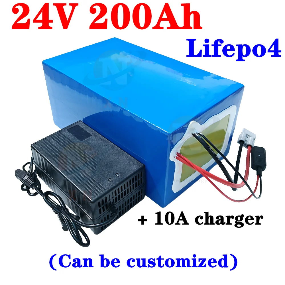 24V 200AH lifepo4 batteria al litio ferro fosfato deep cycle 200A BMS akku per sostituire il piombo acido per Inverter Solar UPS