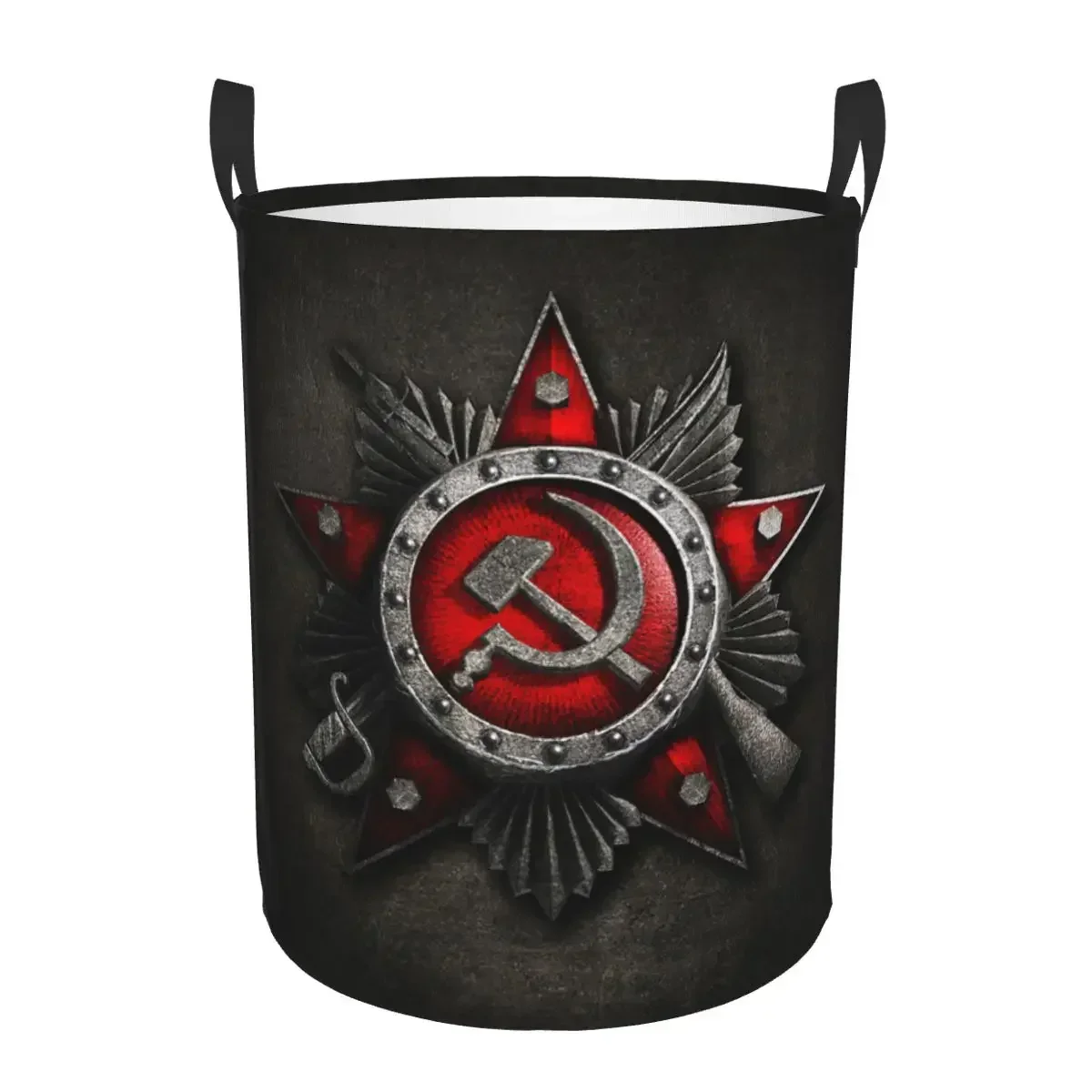 Soviet Union USSR Russia Flag Laundry Hamper Large Clothes Storage Basket CCCP Toys Bin Organizer for Boy Girl