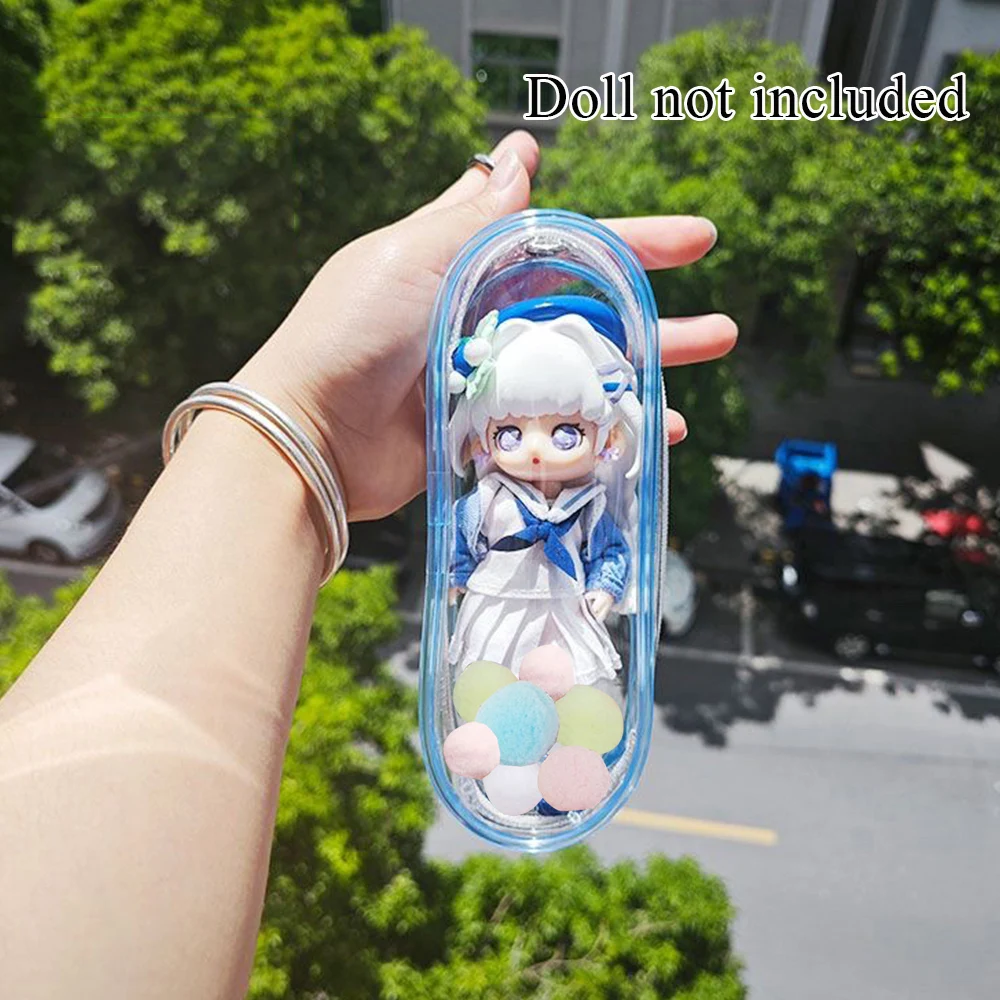 Hot Doll Bag Mystery Box Thicken Transparent Plush Dolls Storage Pouch Keychain Wallet Korean Style Keychain Bag Classic