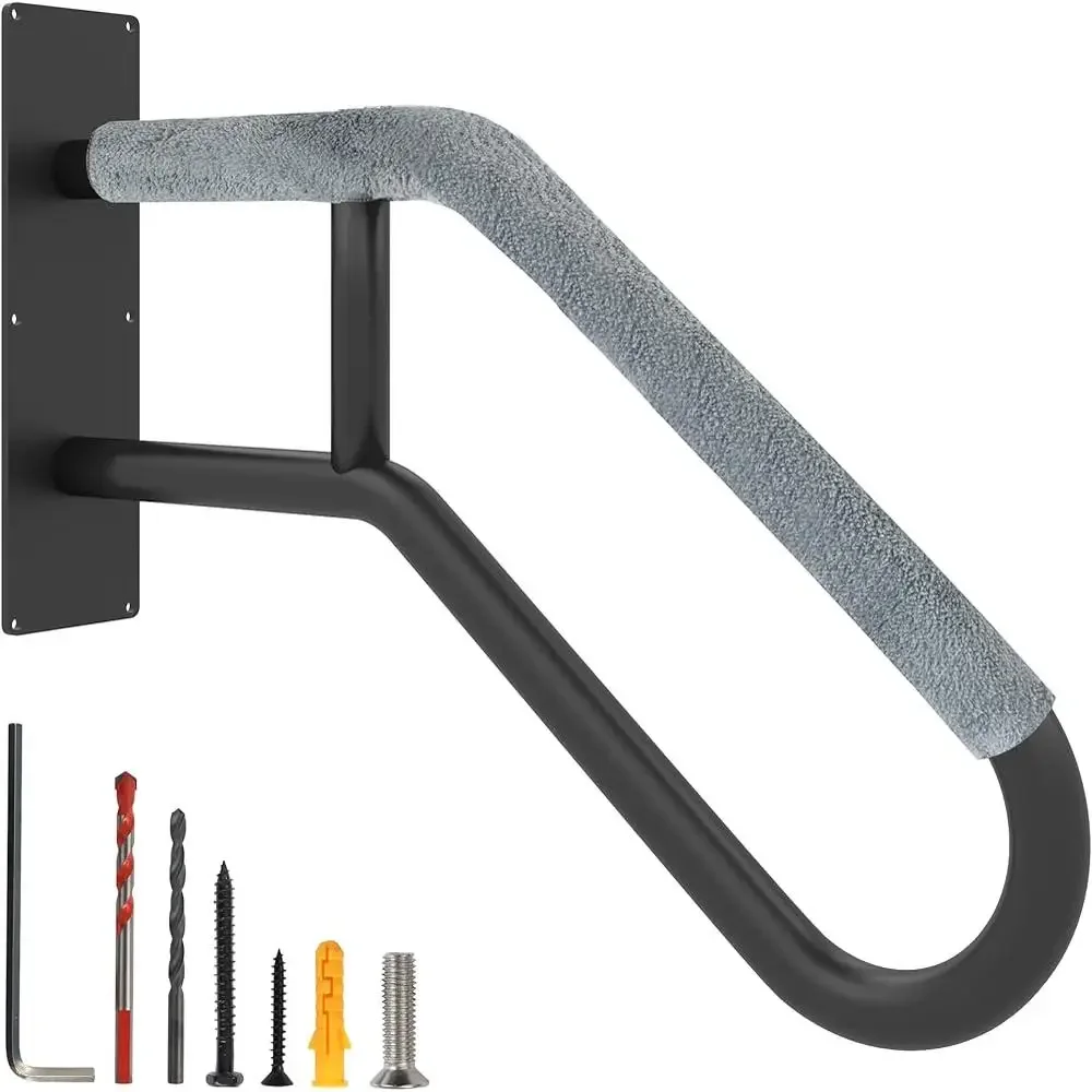 Outdoor Handrails Steps Wall Mount Grab Bars Safety Railing Kids Elderly 1-3 Steps Durable Steel Installation Tools Included