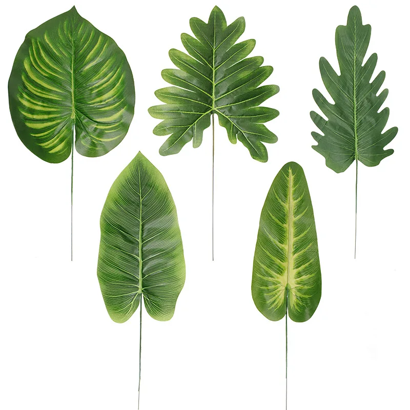 5pcs Artificial Banana Leaf Plant Wall Wedding Flower Arrangement Decoration Leaves Home Decor Accessories