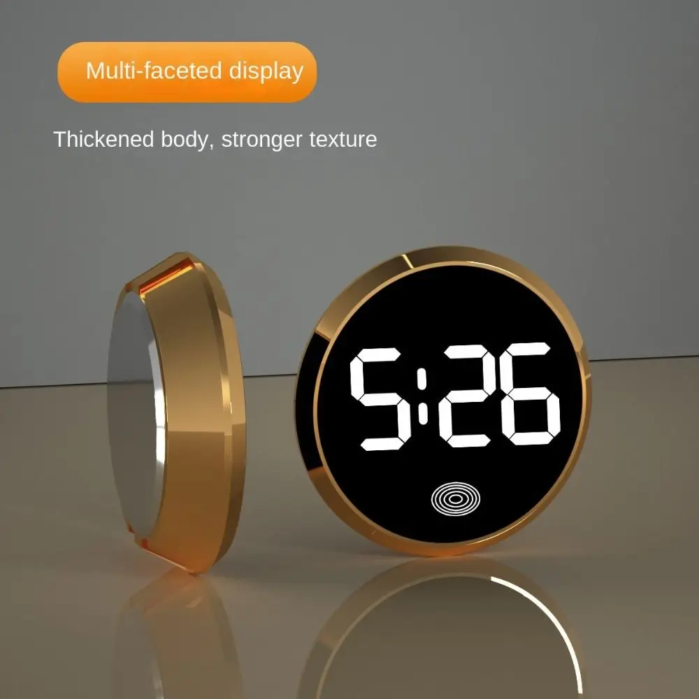 Touch-Activated Car Dashboard Clock LED Time Display Mini LED Electronic Watch Simple Mute Digital Clock Travel