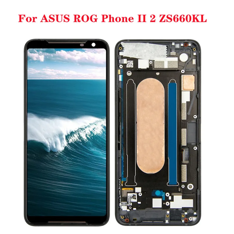 For Asus Rog Phone II 2 Zs660kl i001d i001da Pantalla Display LCD Touch Screen Screen Digitizer Assembly Repair