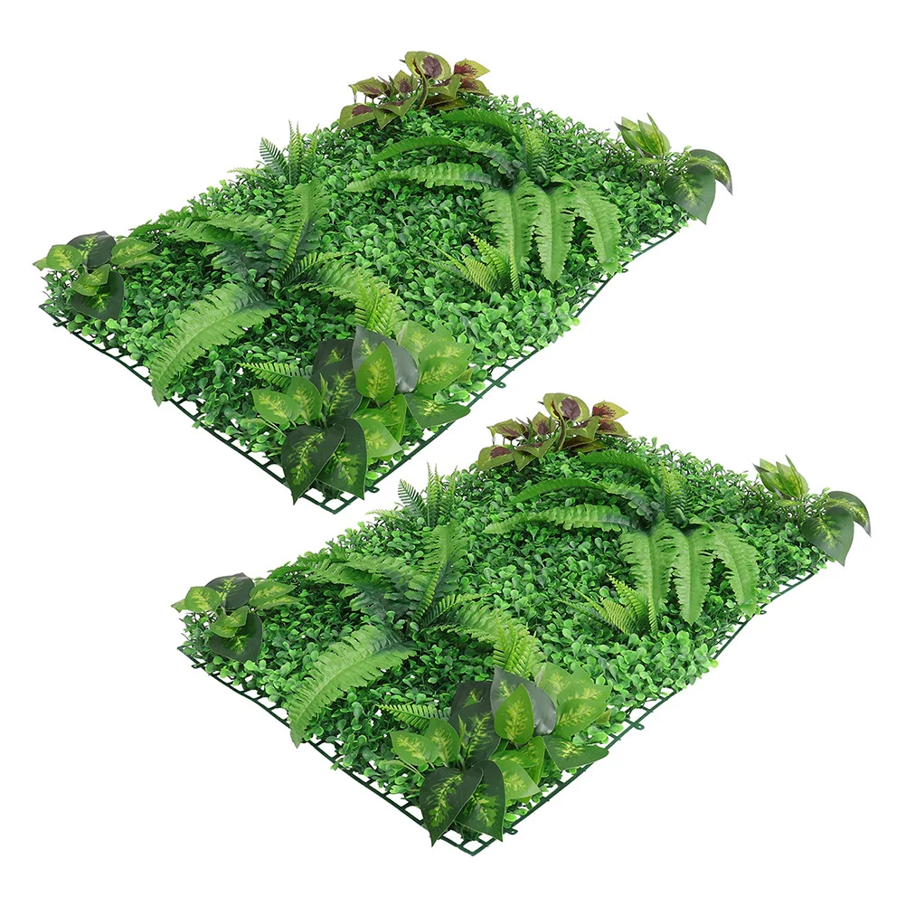 

2Pcs Artificial Plants Panels Lifelike Greenery Wall Decor for Indoor Outdoor Wedding Backdrop Fence Screening Hedge Panel