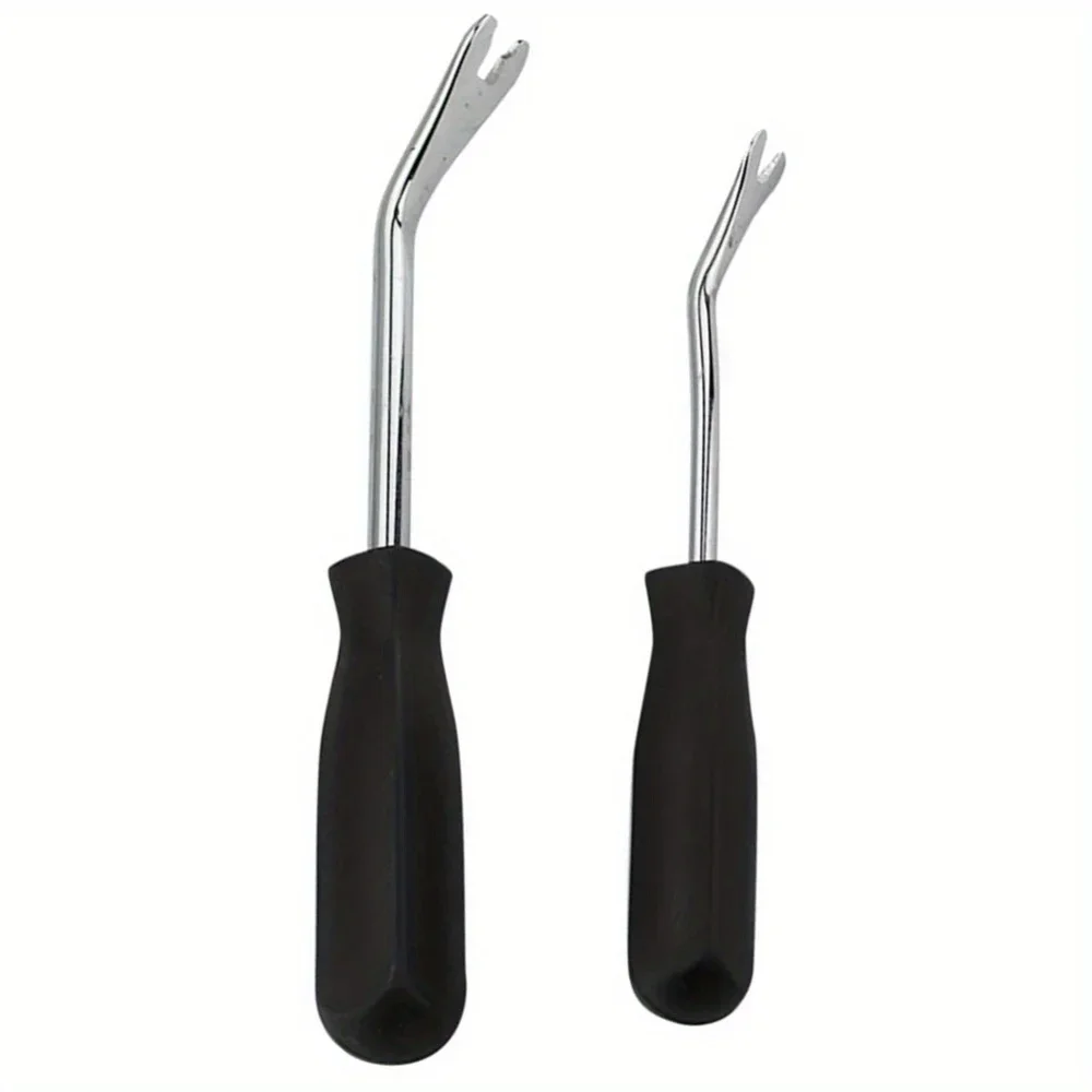 1 unidad de destornillador de mantenimiento de panel antideslizante duradero y que ahorra mano de obra barra de palanca negro + plata conveniente desmontaje del panel de instrumentos