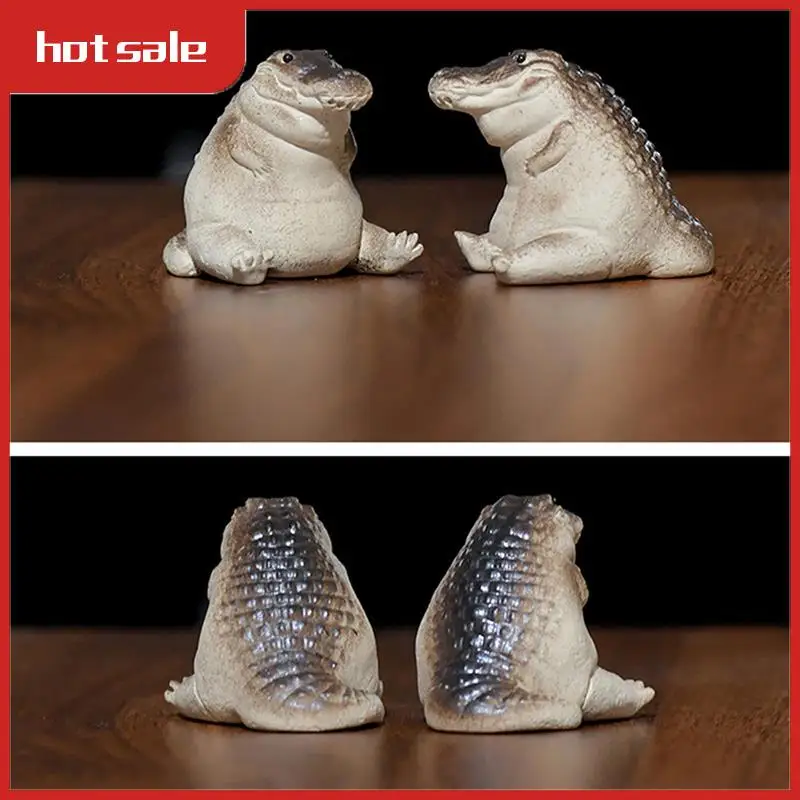 

A50M-маленькая статуя аллигатора, украшения для сада, двора, животного, статуя аллигатора, мини-украшение из смолы, садовые украшения