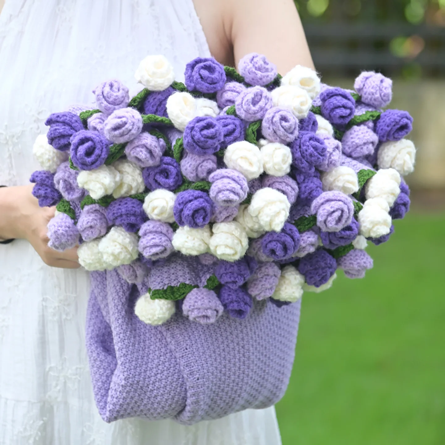 

【Spot finished product】Purple rose bouquet blanket for girlfriend's boyfriend senior birthday Valentine's Day gift