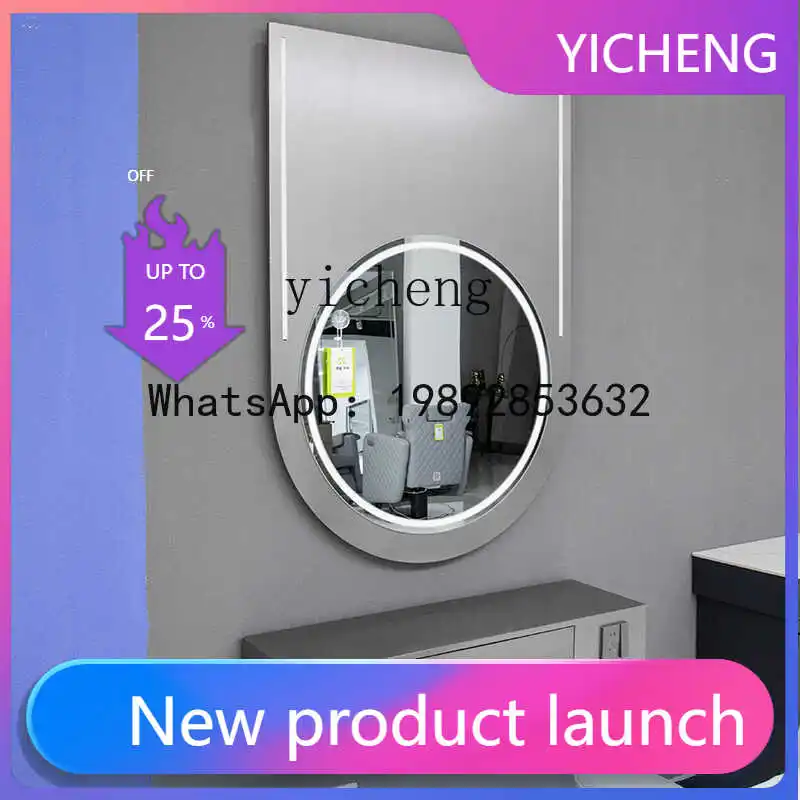 

H3 new barber shop mirror table simple barber shop mirror with countertop makeup perm and dye mirror