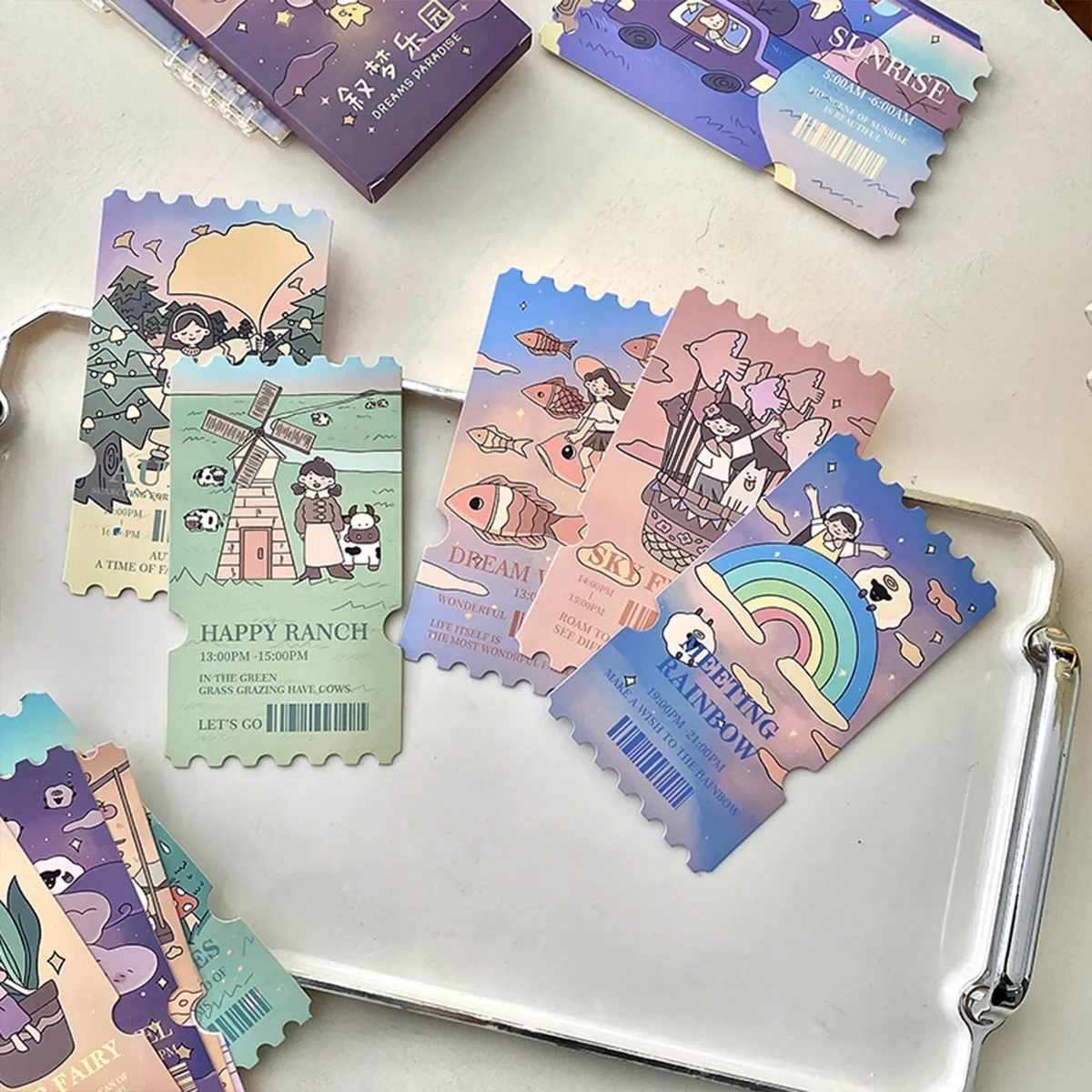 20 個かわいいかわいいミニノートはがきゲームノート学生カードはがき子供弁当紙漫画韓国文具