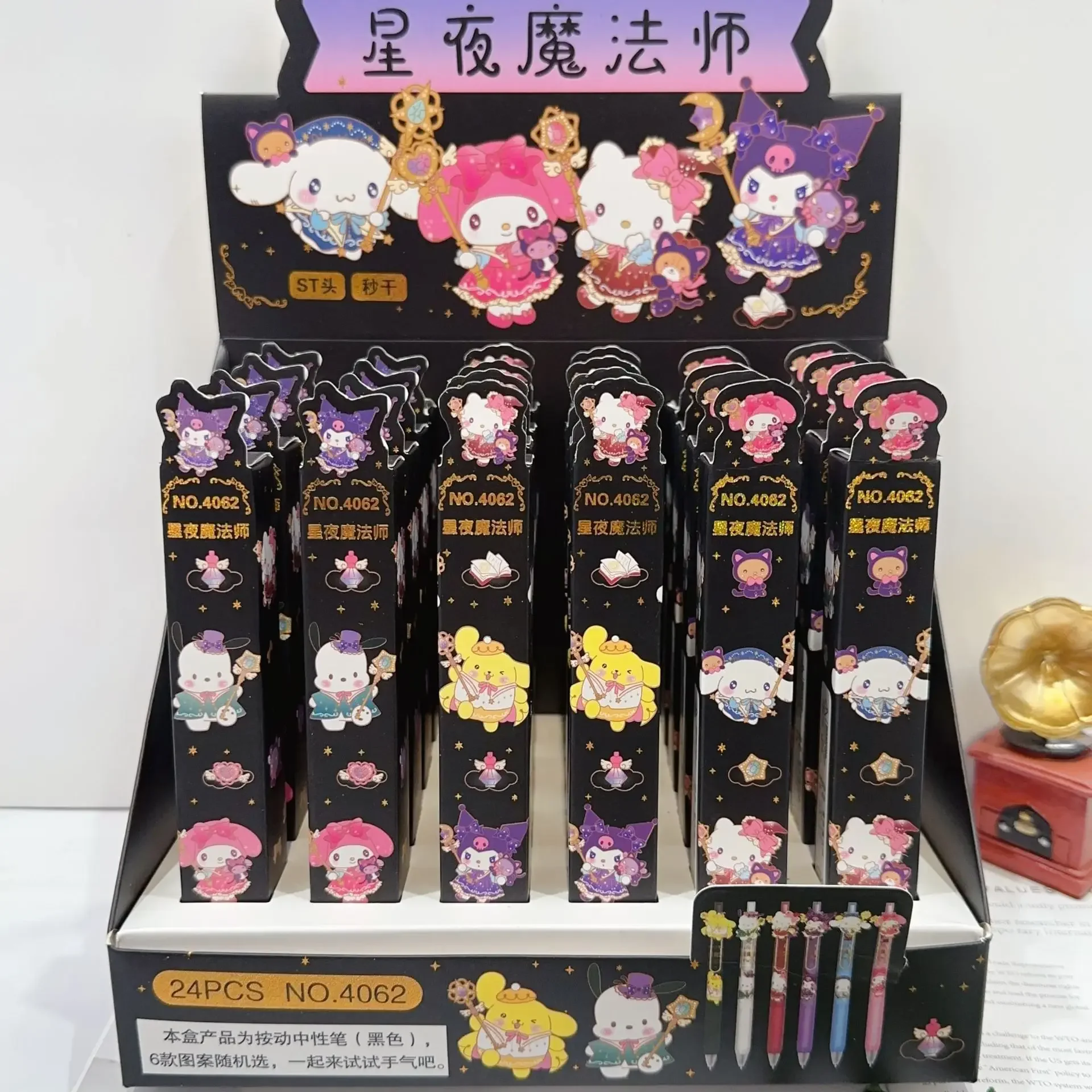 

Gel Pen 0.5mm Sanrio Kuromi Melody Cinnamoroll Student Writing Stationery Cute Cartoon Student Press Neutral Pen Kid'S Gift