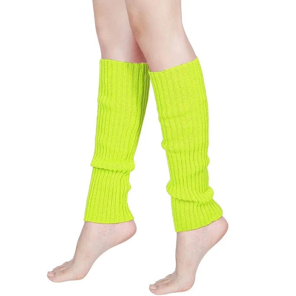 할로윈 의상 네온 립 레그 워머 하라주쿠 일본 다리 커버 부츠 양말 파티 스포츠 요가 니트 롱 양말