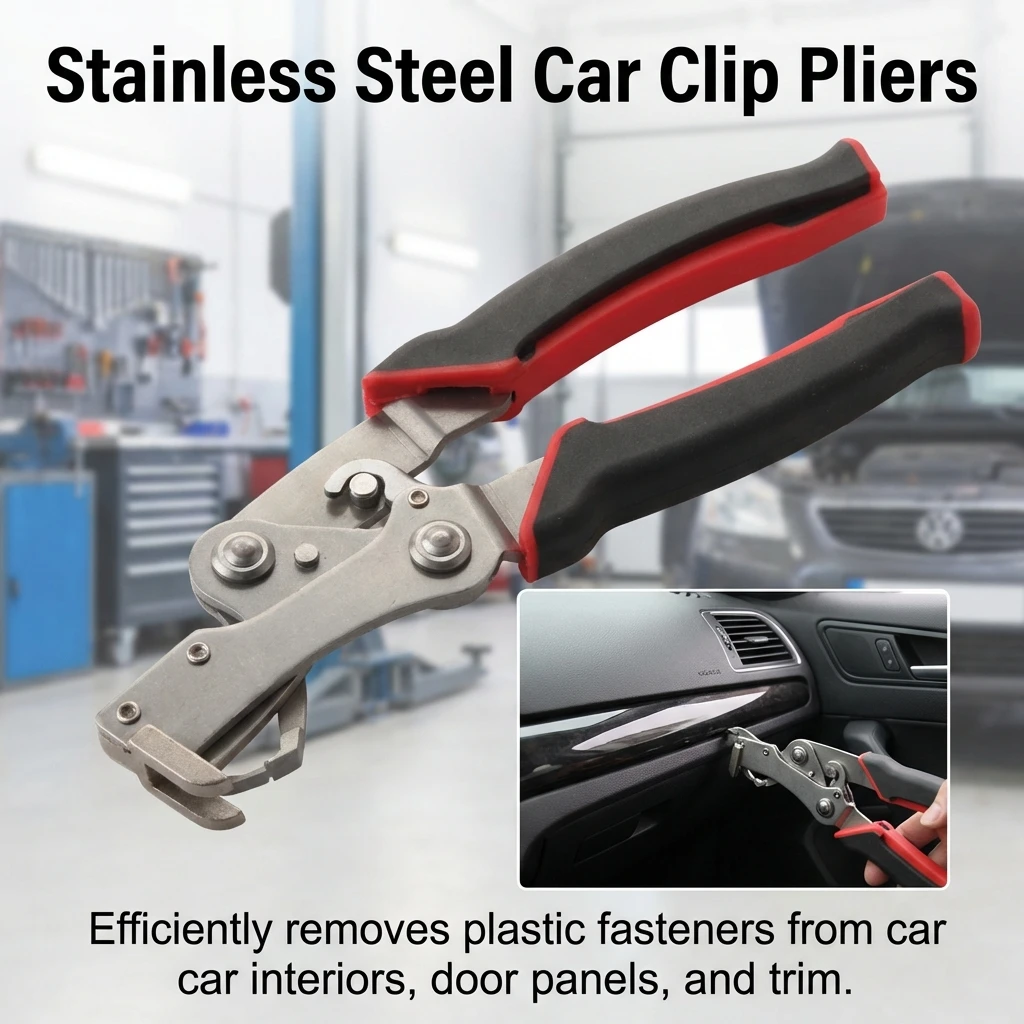 

Professional Car Clip Pliers Auto Panel Removal Tool With Rubber Fastener Car DisassemblyTools Professional Auto Repair Tool