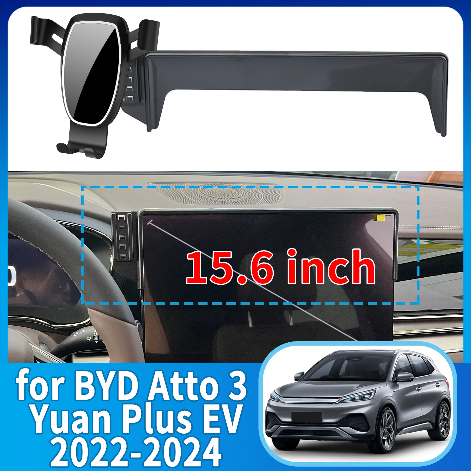 

for BYD Atto 3 Yuan Plus EV 2022-2024 15.6inch ​​​​Anti-Shake Screen Base Phone Holder Mount Stand ​​ Dedicated accessoires