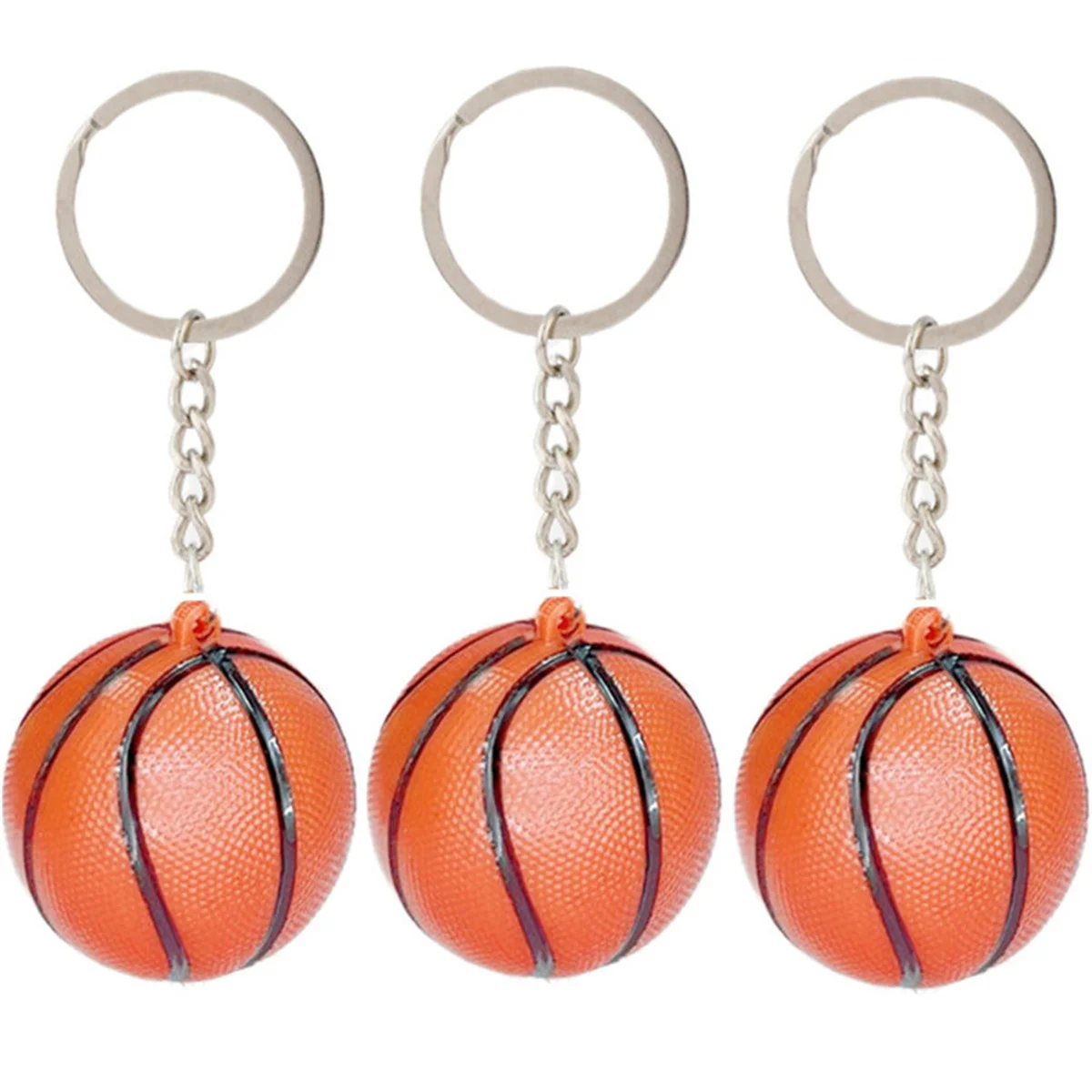 Basketball Keychain Bag Hanging Decor Kids Backpack Pendant Alloy Model Sports Keyrings Child