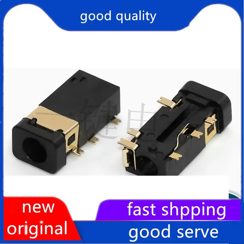 10pcs original new PJ-342D audio jack 3.5mm headphone PJ-311 power socket 6-pin patch PJ-3107D female base