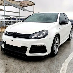 Front Bumper Lip Spoiler Splitter Diffuser For VW Golf 6 MK6 GTI GTD R R20 2008-2013 Canard Spoiler Body Kits Tuning ABS Black