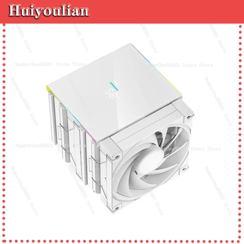 Enfriador de Aire para CPU ARGB Blanco, 6 Tubos de Calor, Ventilador FDB Silencioso, Compatible con LGA 1700 1200 AM4 AM5 AK620 -011