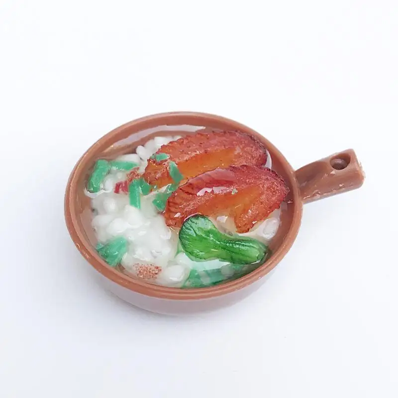 Miniaturowe jedzenie do domku dla lalek, scena zabaw, akcesoria dla lalek BJD, zabawka, garnek z zupą, ryż