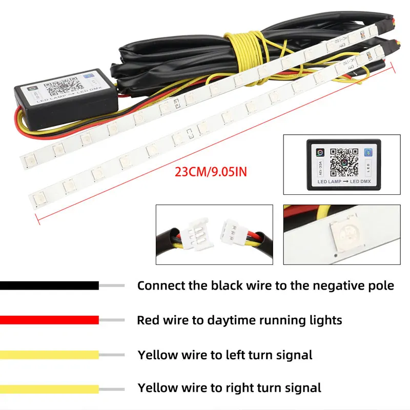 RGB LED عيون الملاك ضوء بار سيارة دراجة نارية الجبهة العلوي الديكور شريط ناعم ملون النهار تشغيل ضوء APP التحكم