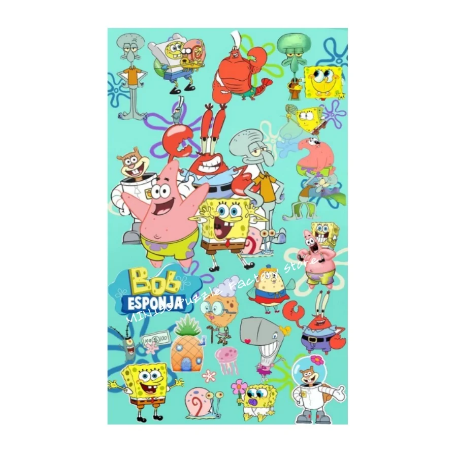 

Puzzles Spongebob Squarepants Figures Collection Wooden Jigsaw Puzzle 108/200/300/500/1000 Pieces for Adults Kids Toys High Game