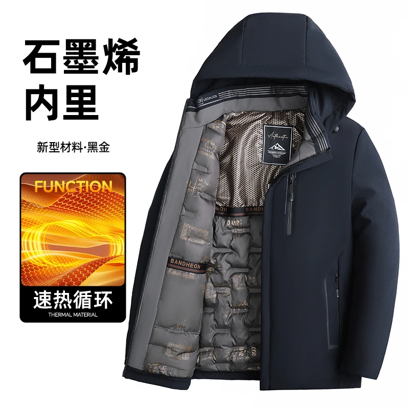 

Winter Jacket Cotton Jacket High Quality Business Parkas Men Thickened Padded Men's Down Parka New Thickened Warm Coat