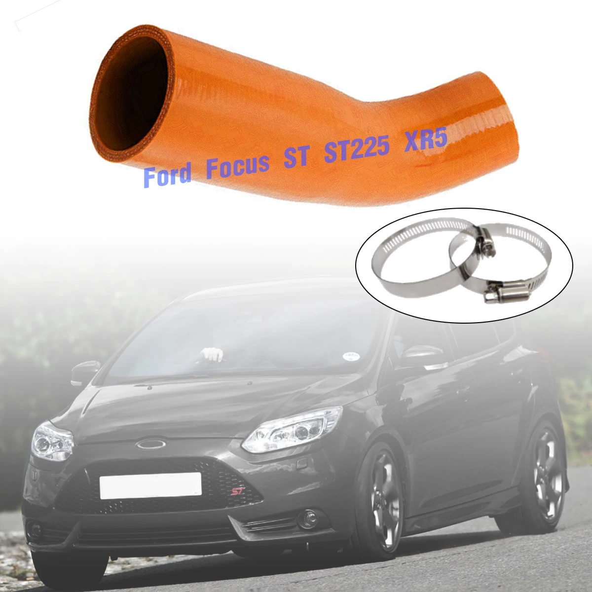 5 Ply For 2005-2010 Ford Focus ST ST225 XR5 Induction Crossover Pipe to Turbo Silicone Hose
