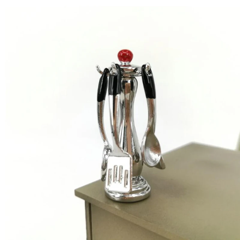 Doll house spatula colander holder play house mini kitchen accessories
