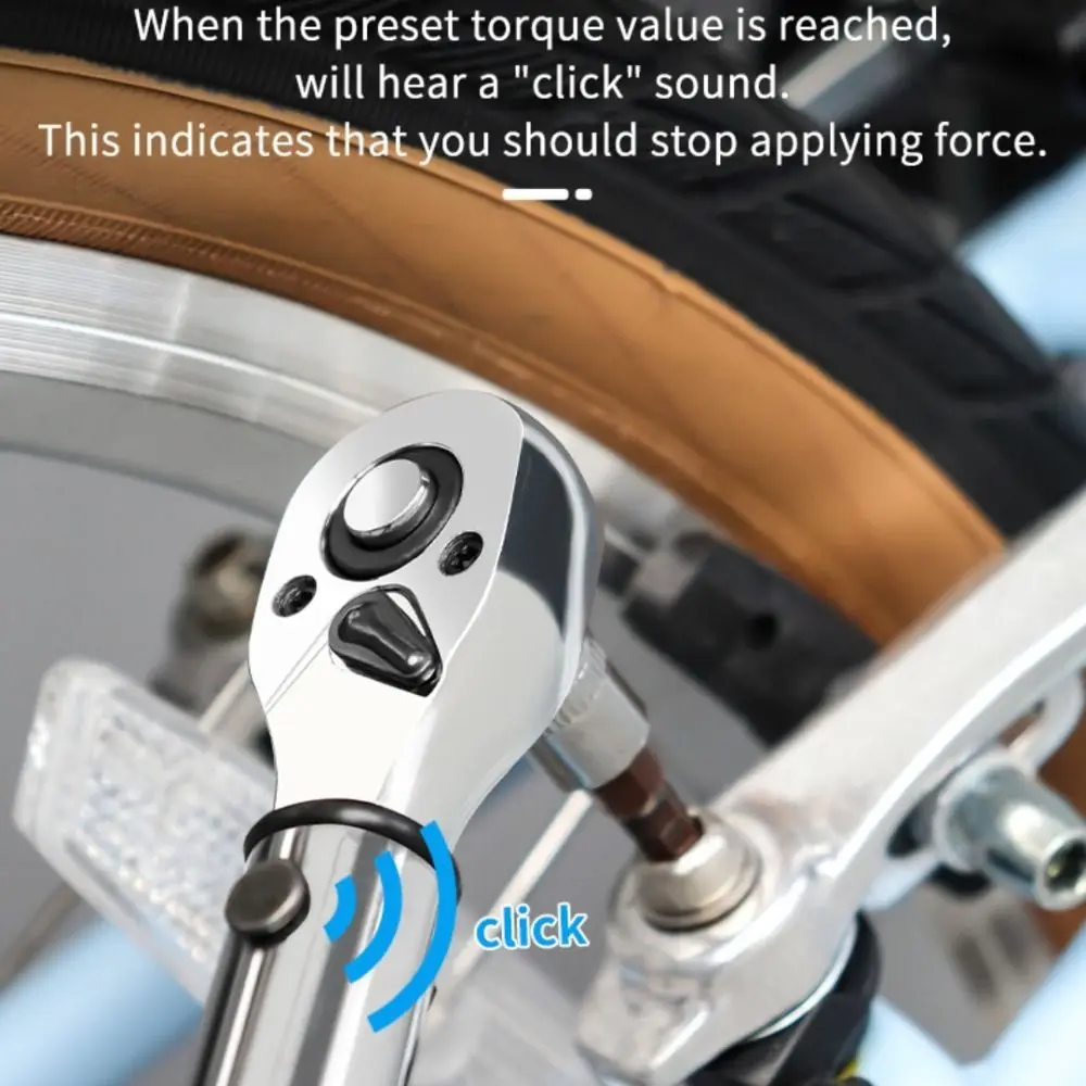 

2-24N.m Torque Wrench Double-direction Ratchet One-click Disassembly Bicycle Automotive Tool Professional 1/4 Inch