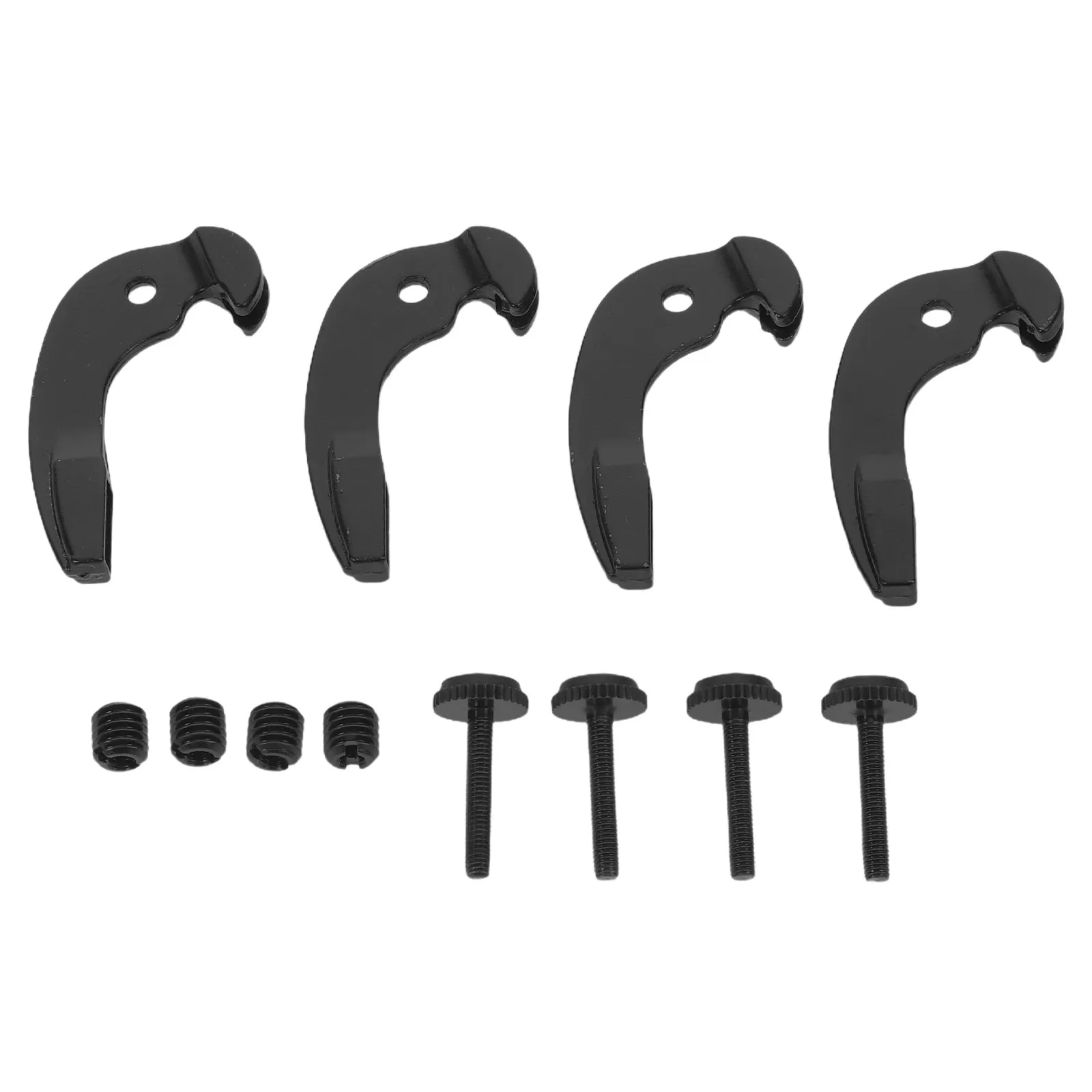 4Pcs All-Black Cello Fine Tuners One-Piece Dual Fine Tuner Set for Professional Beginners Smooth Accurate String Tension Control
