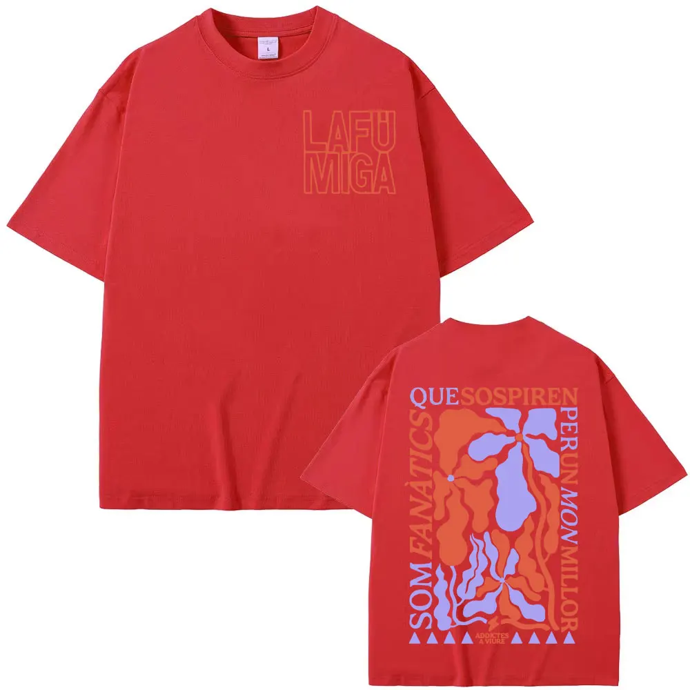 Band La Fumiga ADDICTES A VIURE Graphic T-shirts Men Women Fashion Hip Hop T Shirt High Quality Hip Hop Short Sleeve Tee Shirt
